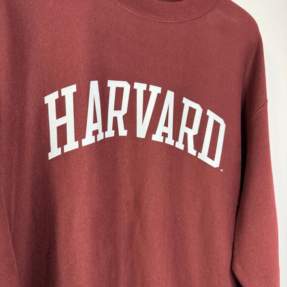 Harvard University Crimson Champion Reverse Weave Sweetheart Red Maroon XL - Picture 2 of 10